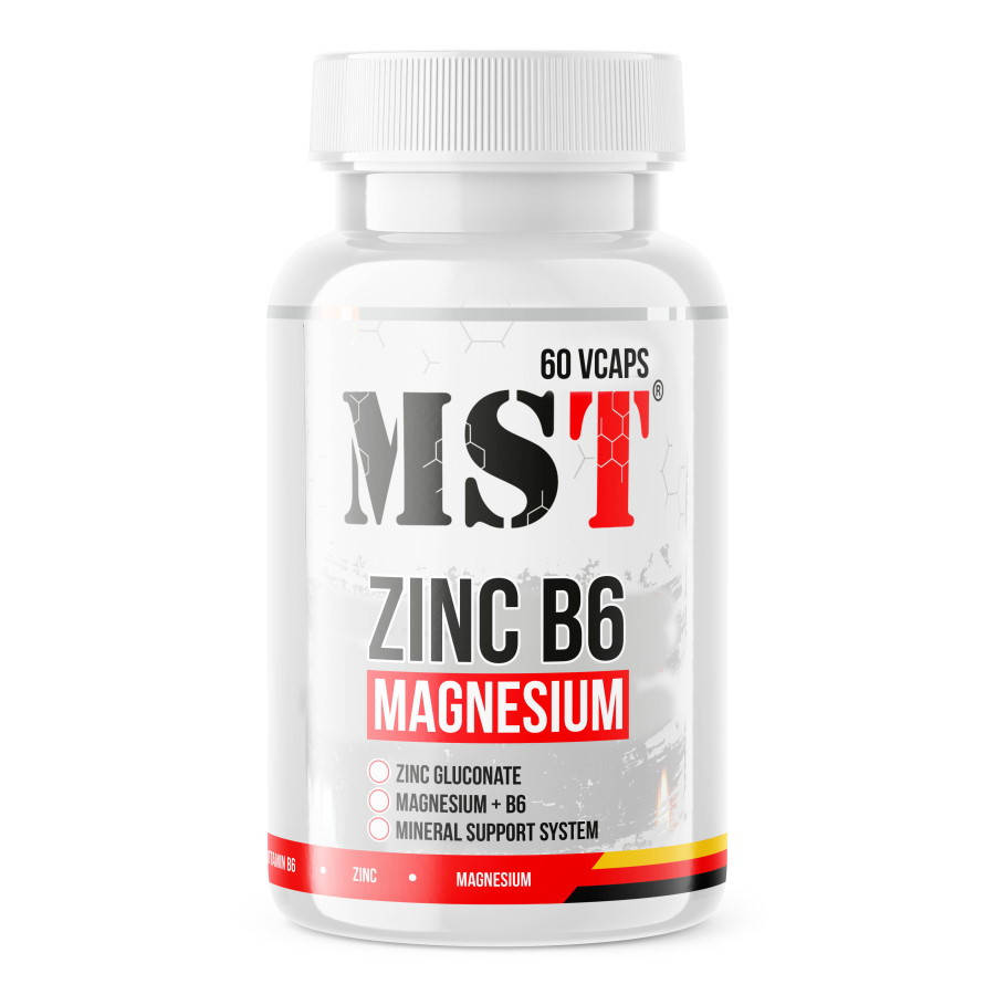 

Витамины и минералы MST Zinc B6 Magnesium, 60 вегакапсул