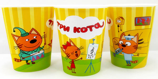 

"3 кота" - Стаканчики 250 мл.