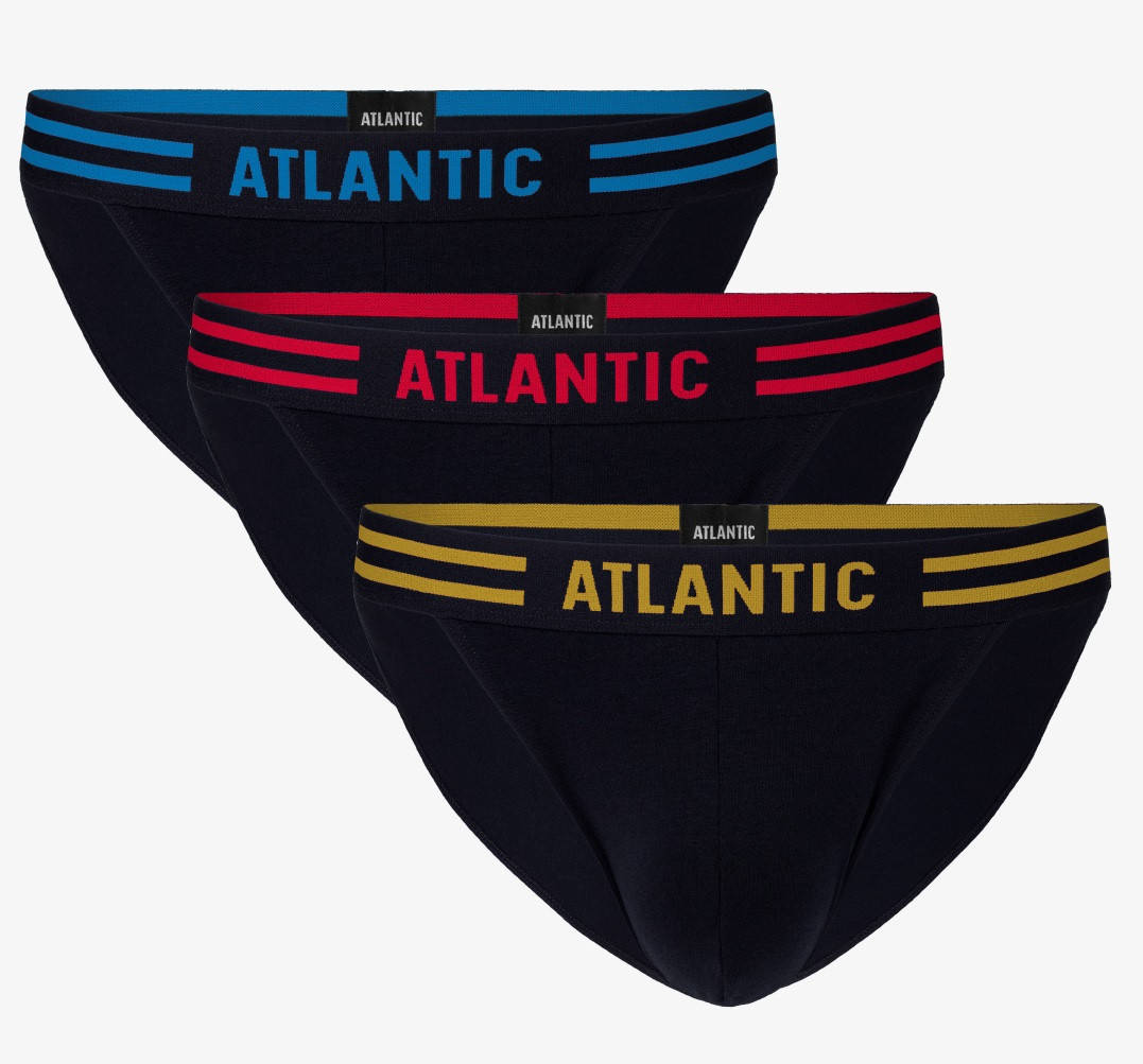 

Трусы танга мужские ATLANTIC 3MP-103 GRA, за 3 шт M темно синий