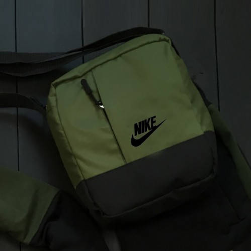 

Мужская сумка/мессенджер через плечо тканевая найк/Nike, Хаки