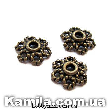 

Обниматели для бусин бали "бронза" (10 мм) 30 шт в уп.