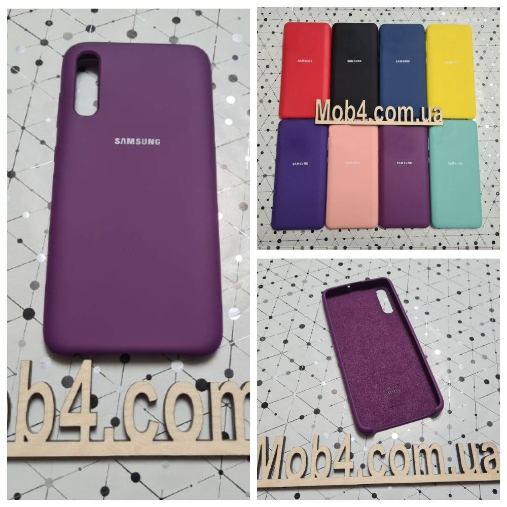 

Брендовый чехол накладка Silicone Cover для Samsung (Самсунг) A70, Разные цвета