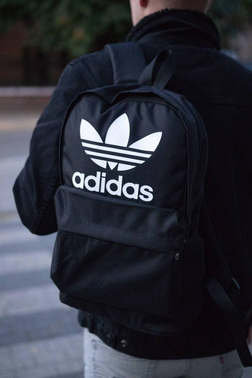 

Черный рюкзак Adidas | Мужской спортивный рюкзак Адидас с большим логотипом