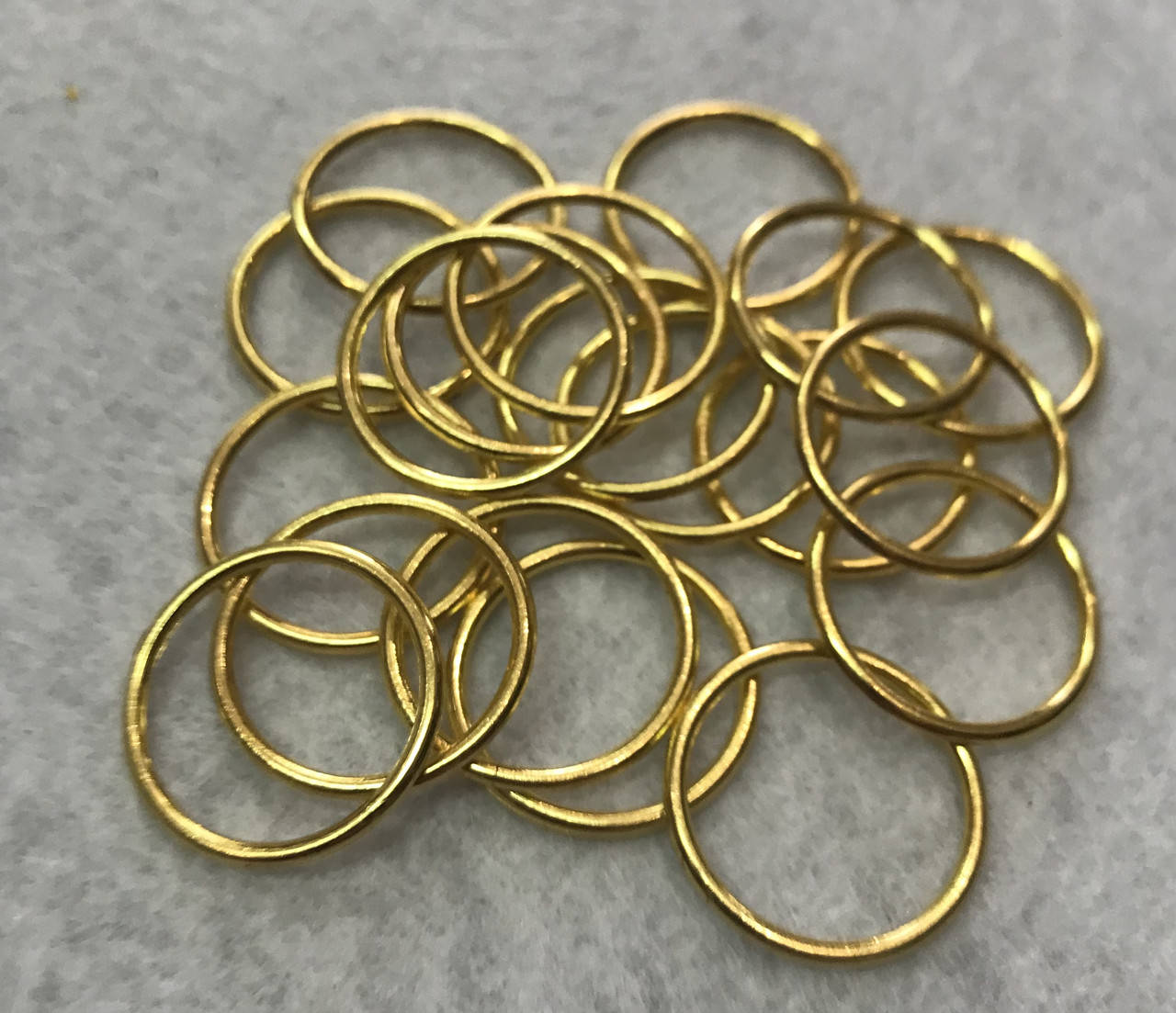 

Кольцо сумочное соединительное золотого цвета литое не разъемное, Серебристый