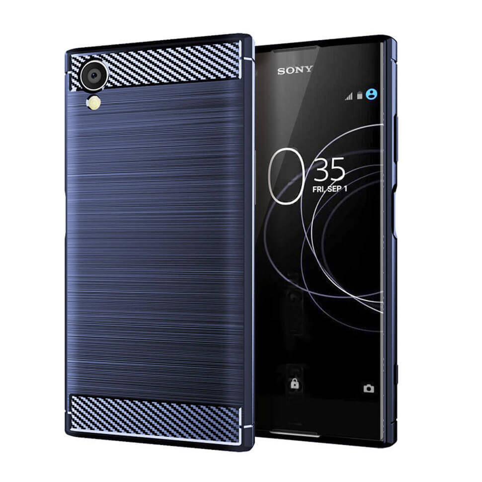 

Чехол Lenuo Carbon Fiber для Sony Xperia XA1 Plus (G3412) Navy Blue, Синий