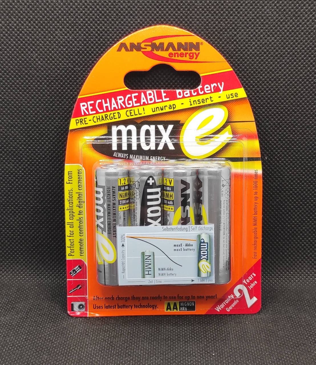 

Аккумулятор Ansmann AA 1,2v 2100mAh (4шт.)