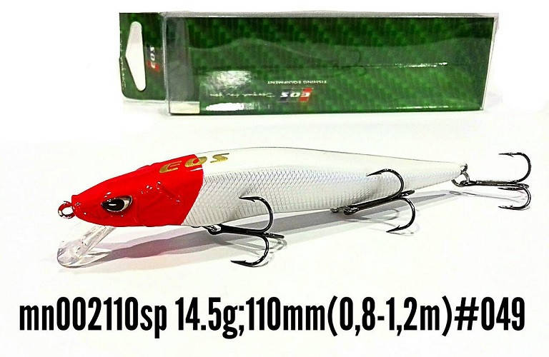 

Воблер EOS Minnow MN002110SF 14.1г. 110мм 0.8-1.2м 049