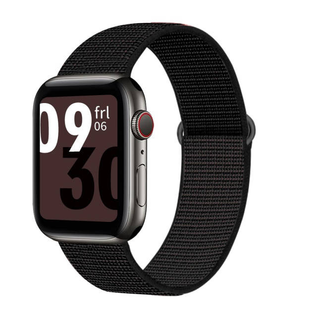 

Нейлоновый ремешок (Neylon Band) для Apple Watch 42mm/44mm/45mm (13) Black черный