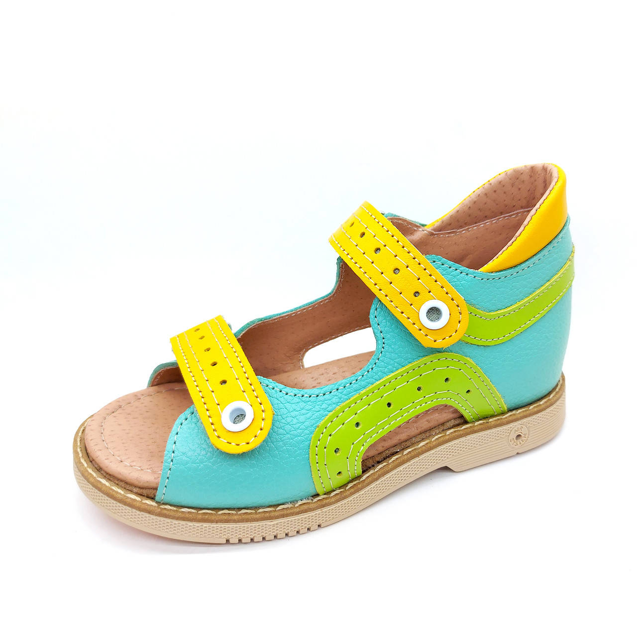 

Детские ортопедические босоножки МЭННИ мятные 20.5, Бирюзовый