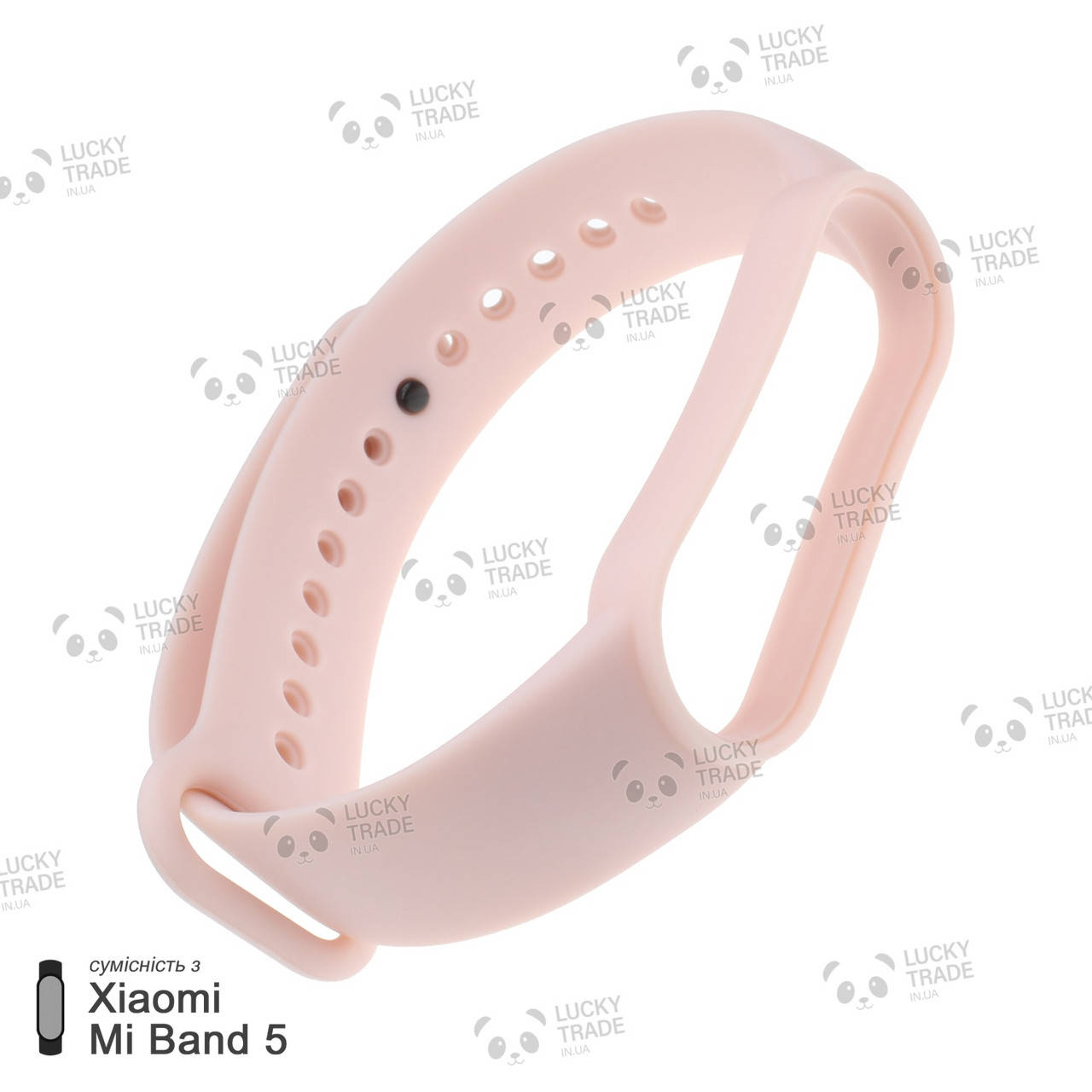 

Ремешок Xiaomi Mi Band 5 силиконовый однотонный браслет Light Светло-бежевый [2419]
