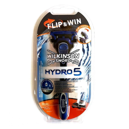 

Станок Wilkinson Sword Hydro 5 Flip & WIN на подставке + 1 картридж (wilk09)