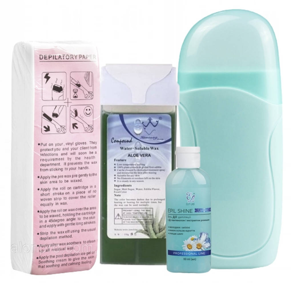 

Стартовый набор для депиляции ,кассетный воскоплав ,воск ,полоски