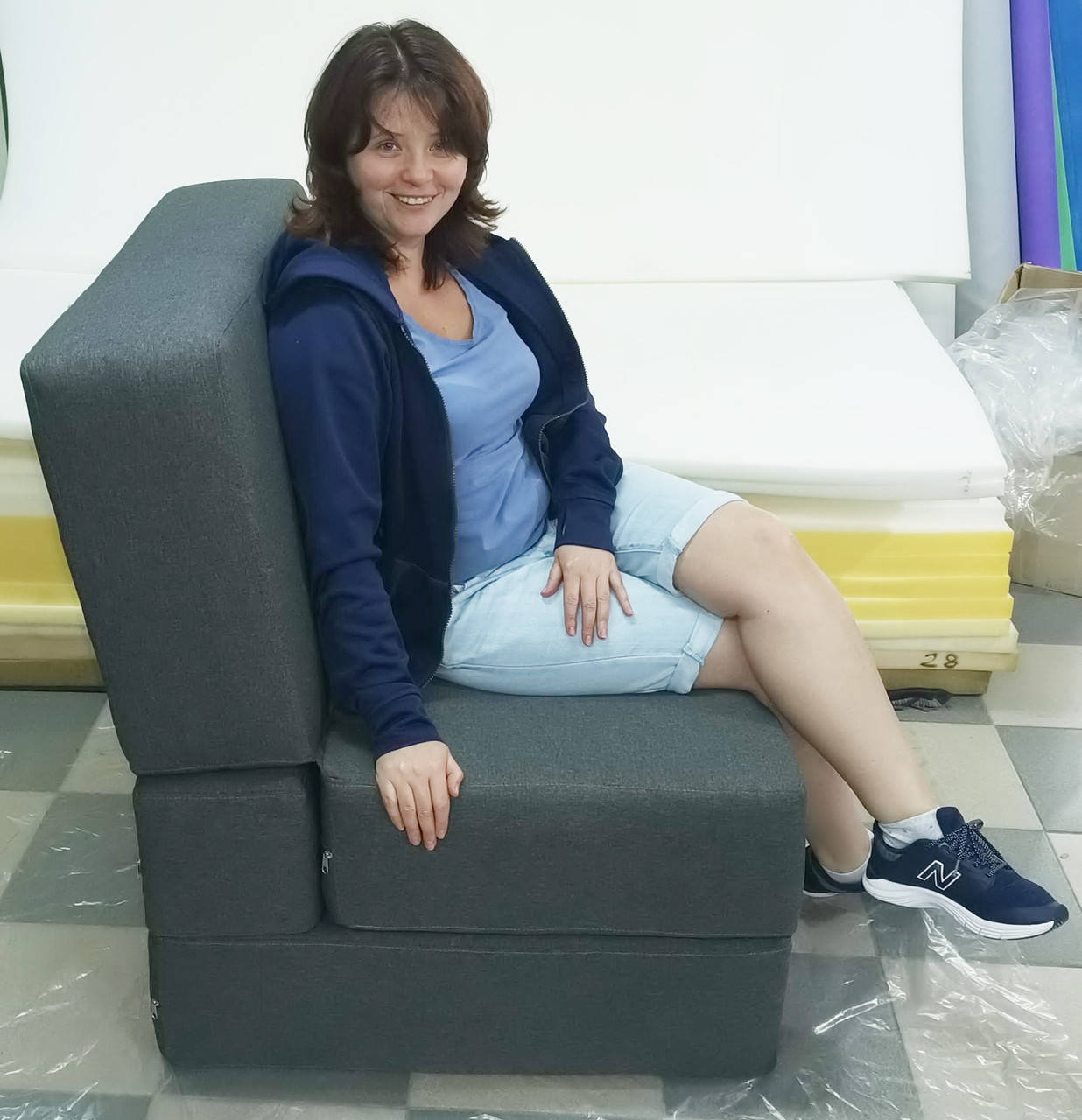 

Кресло-кровать поролоновое бескаркасное "Премиум" односпальное 0,8х2,0м