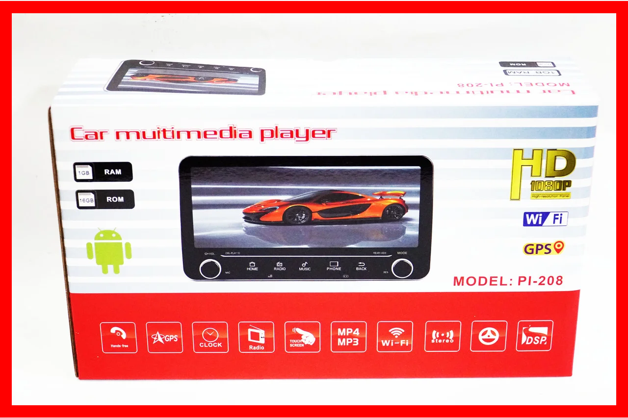 

2din Pioneer Pi-208 10" Экран GPS+4Ядра+16Gb ROM+1Gb RAM+Adnroid