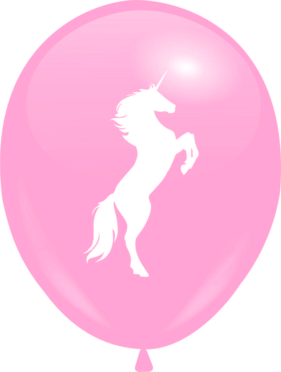 

Кулі 12" Рожеві з мал. "Єдиноріг", 10 шт, 1 стор., Розовая пастель