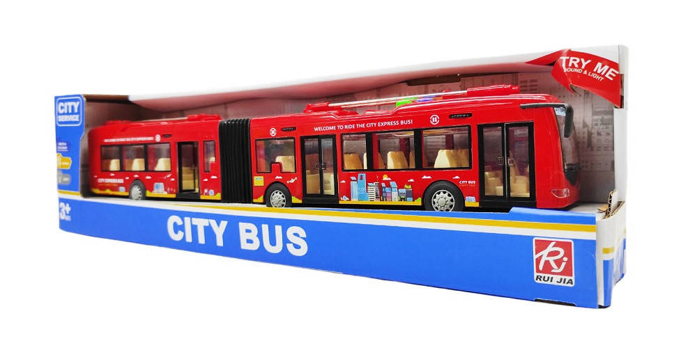 

Троллейбус гармошка "Cyty bus" Rg3346, Красный
