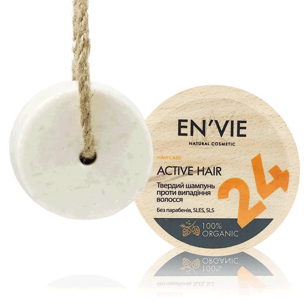

Твердый шампунь для роста и против выпадения EN`VIE Active Hair 80 г. Soolid Shampoo