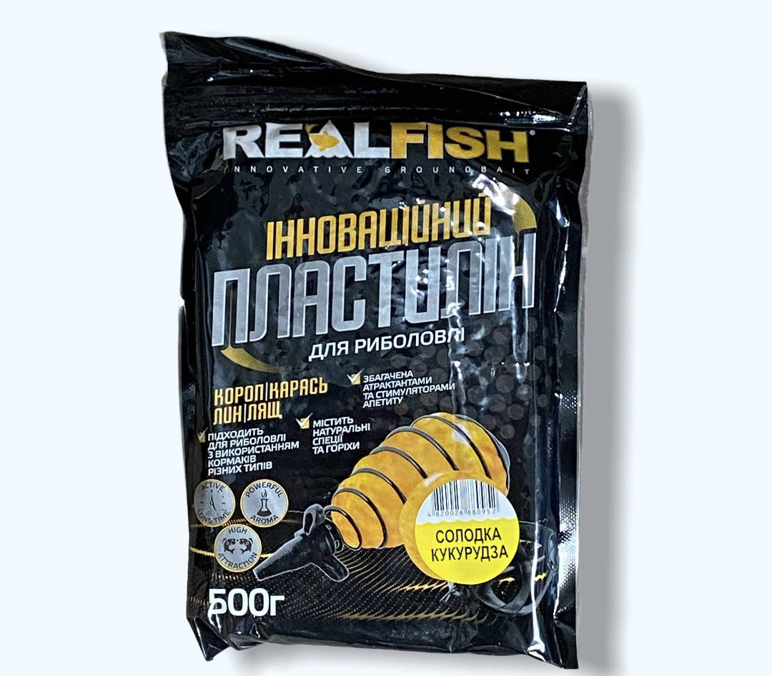 

Рыболовный прикормка пластилин Real Fish кукуруза