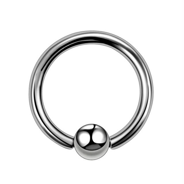 

Кольцо для пирсинга - Стальная сфера