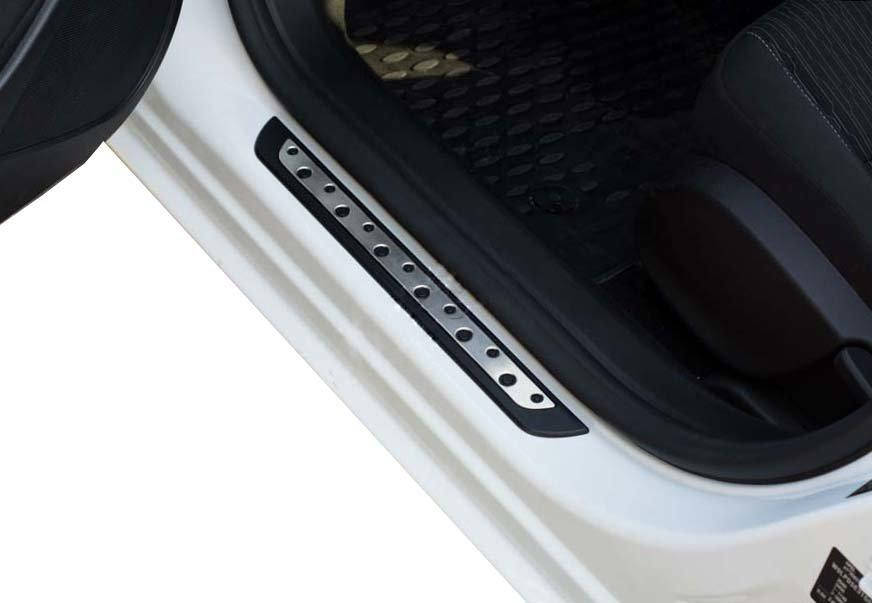 

Накладки на пороги Dotline (4 шт, нерж) Nissan Note 2004-2013 гг. TMR Накладки на пороги Ниссан Ноут