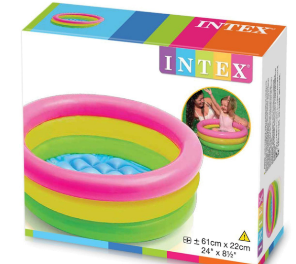 

Детский надувной бассейн "Радуга" 61 х 22 см, Intex, 57107