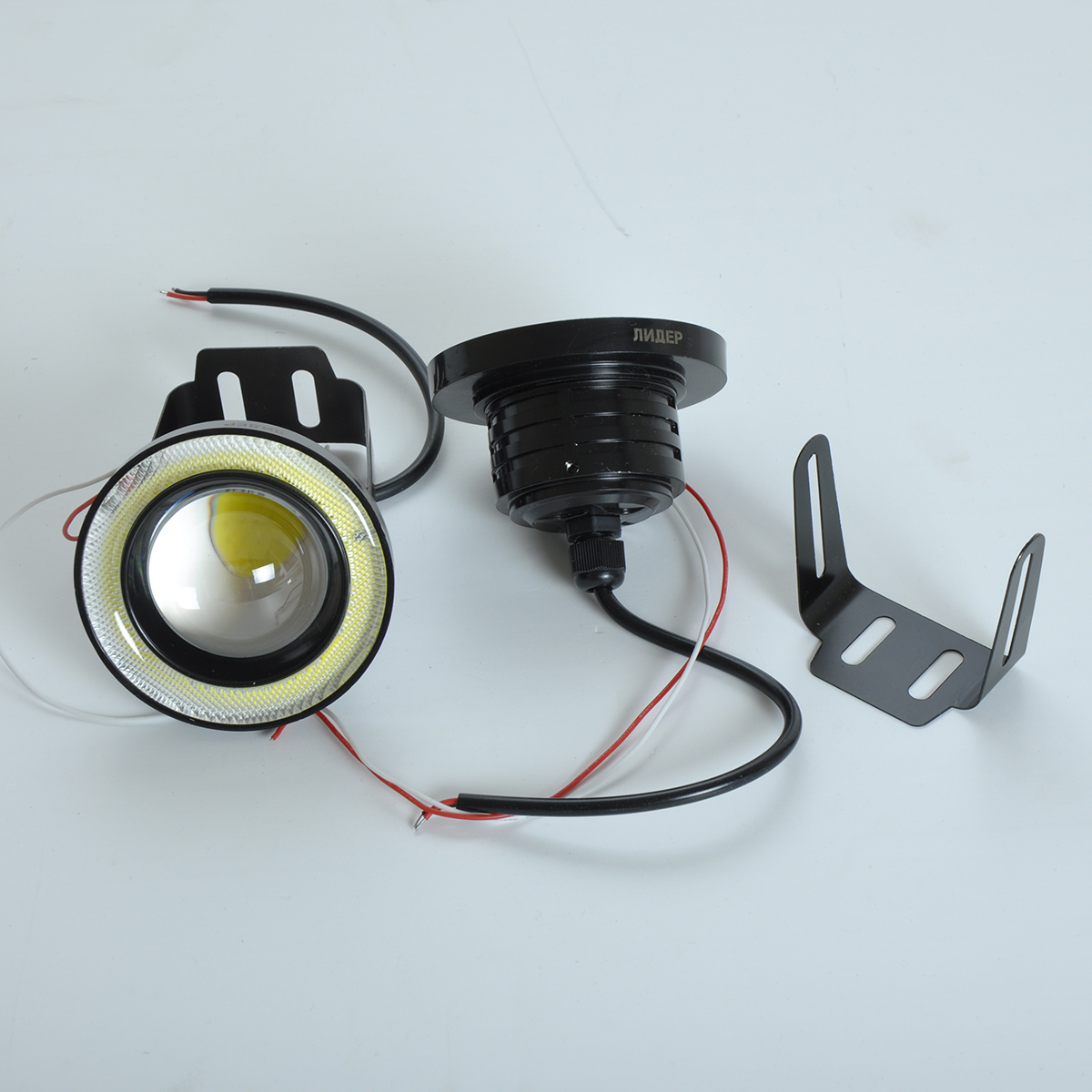 

Противотуманные LED фары линза с ДХО d=64мм 12V/10W 7000K/COB (2шт), Черный