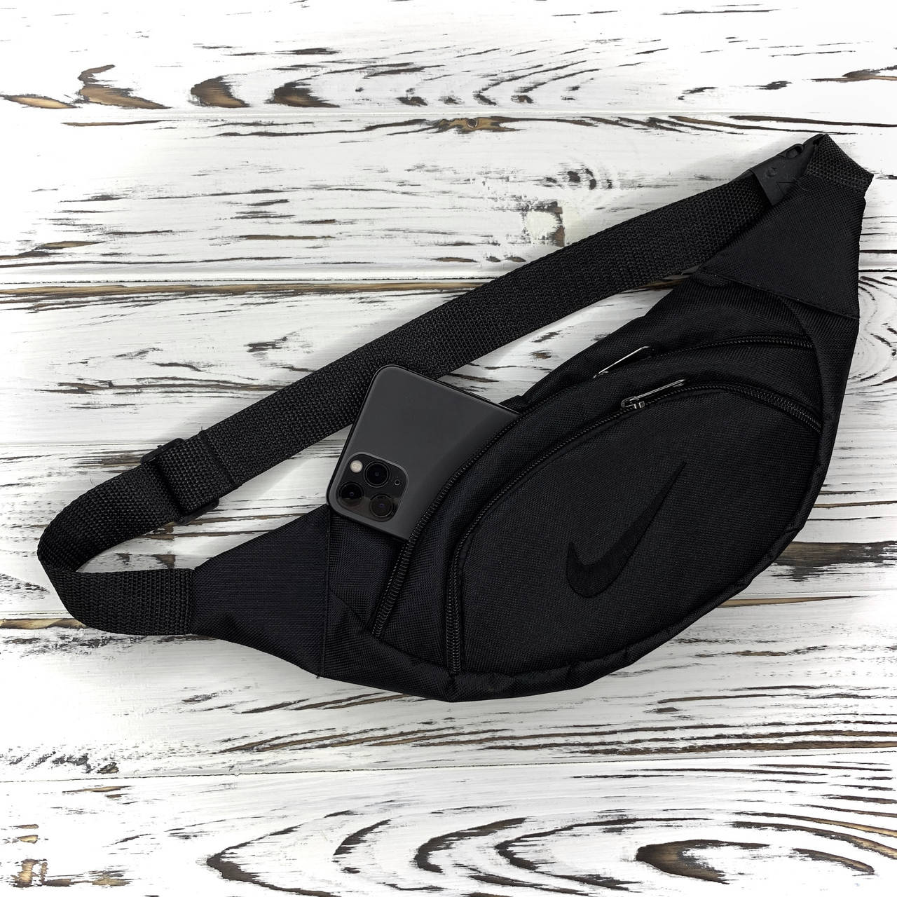 

Бананка Nike black / сумка через плечо мужская женская, Черный