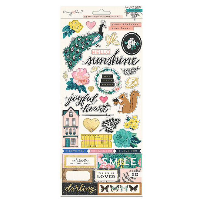 

Наклейки - Flourish - Maggie Holmes - Rose & Gold Foil - (80 Pieces)