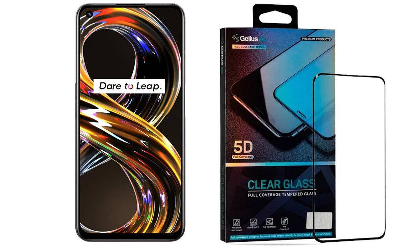 

Защитное стекло 5D Gellius для Realme 8i, Черный