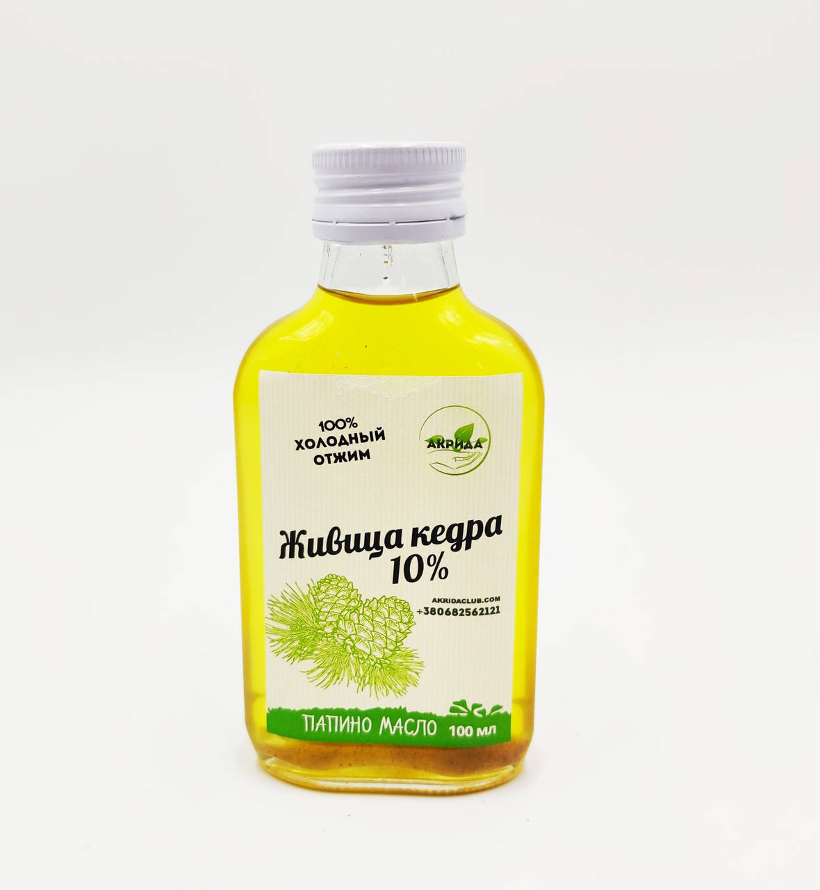 

Живица кедровая 10% на кедровом масле, 100 мл.