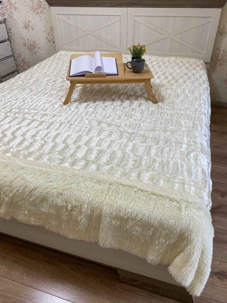 

Покрывало Норка, евро,220*200 см - айвори, Молочный