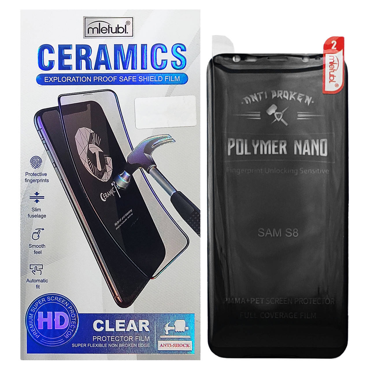 

Защитная пленка Mletubl Ceramic для Samsung Galaxy S8 Black, Черный