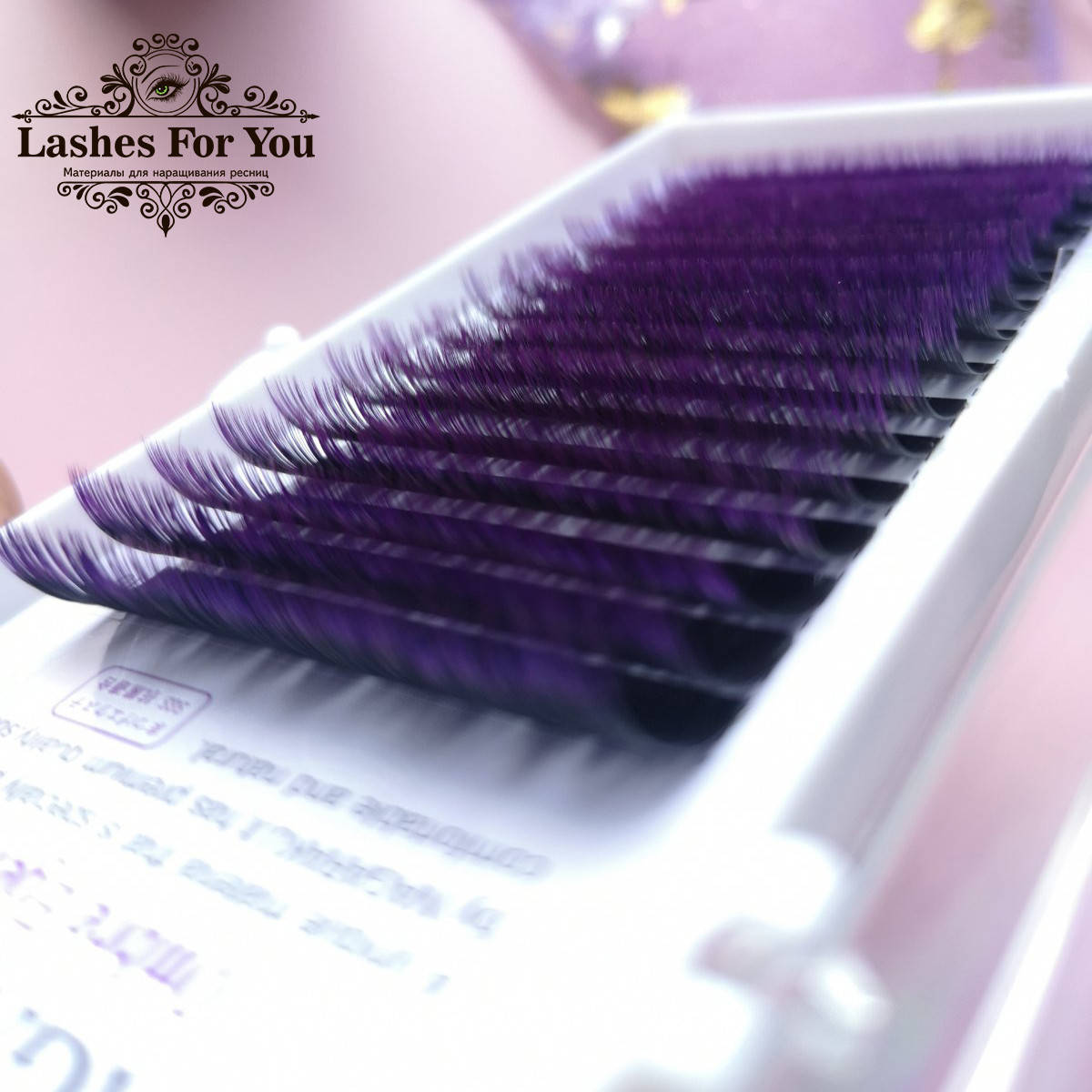 

Ресницы Nagaraku Омбре Фиолетовые mix D изгиб