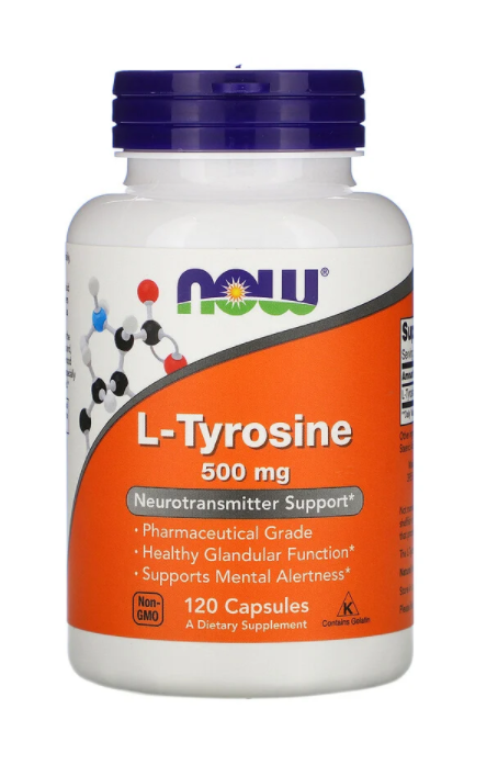 

Тирозин, L-Tyrosine, Now Foods, 500 мг, 120 капсул (NOW-00162)