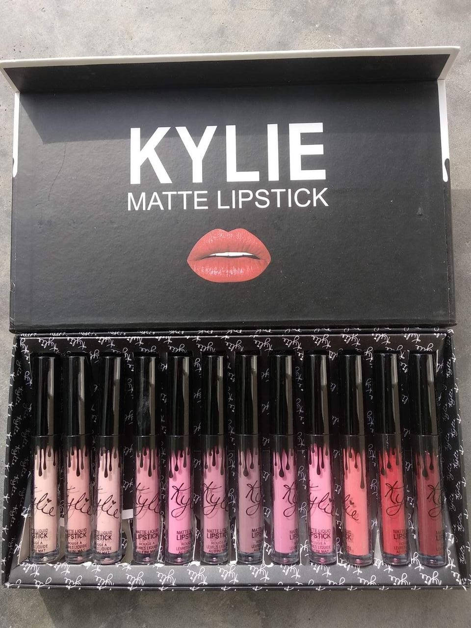 

Набор жидкая матовая помада-блеск для губ 12 штук KYLIE Matte Liqud Lipstick