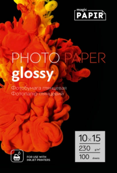 

Фотобумага PAPIR 10х15 Глянцевая 230г. (100листов)