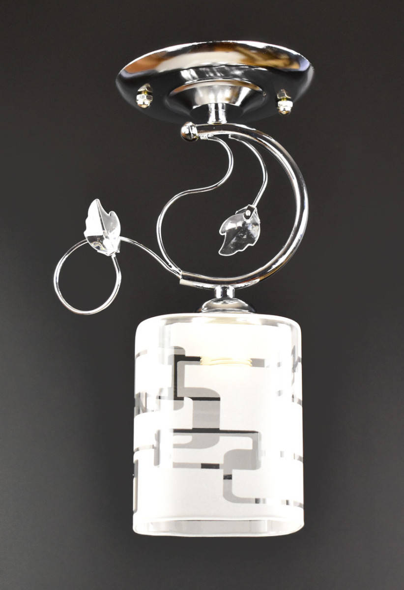 

Люстра потолочная на 1 лампочку 5300/1-ch Хром 28х13х13 см.