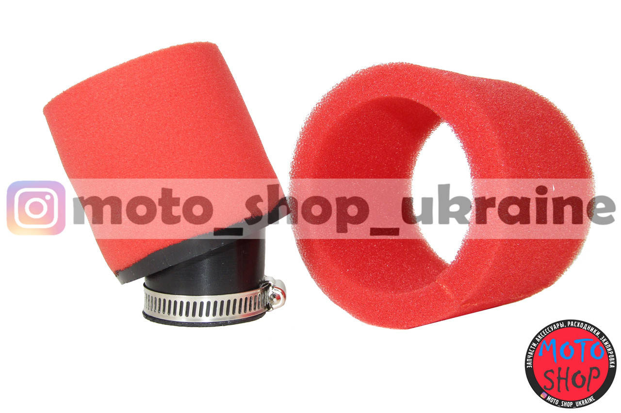 

Фильтр воздушный мото нулевик двуслойный "GREEN RACING" (красный) для мотоцикла пит байка на пит байк pit bike