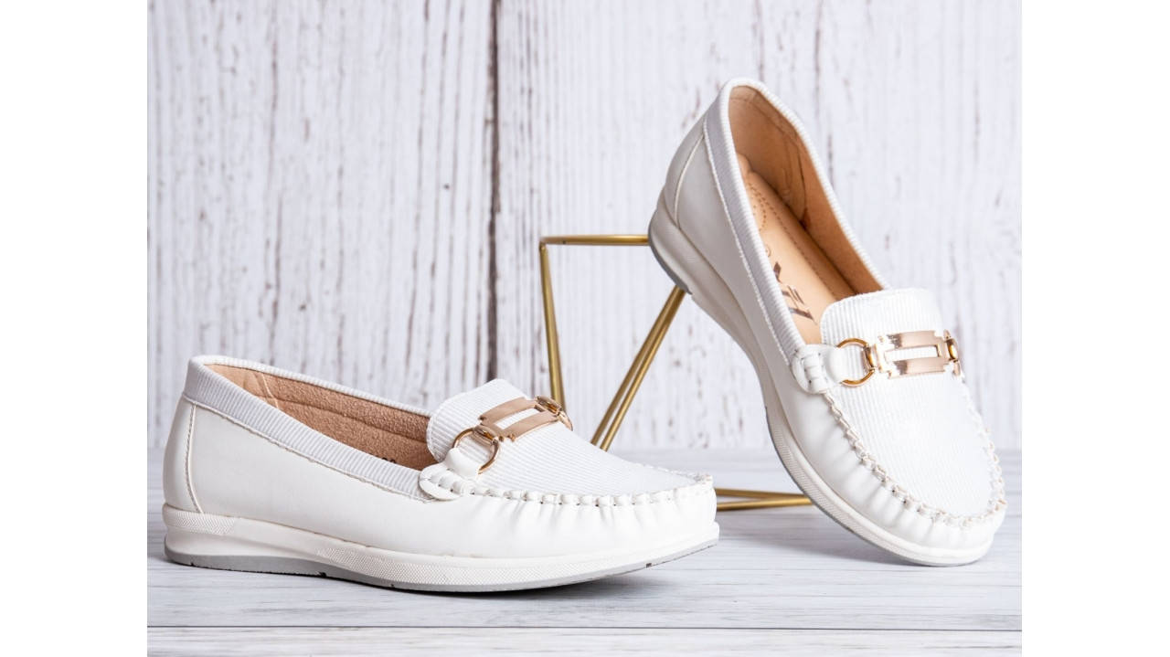 

Женские балетки мокасины полностью белые классика Италия 36-40 40