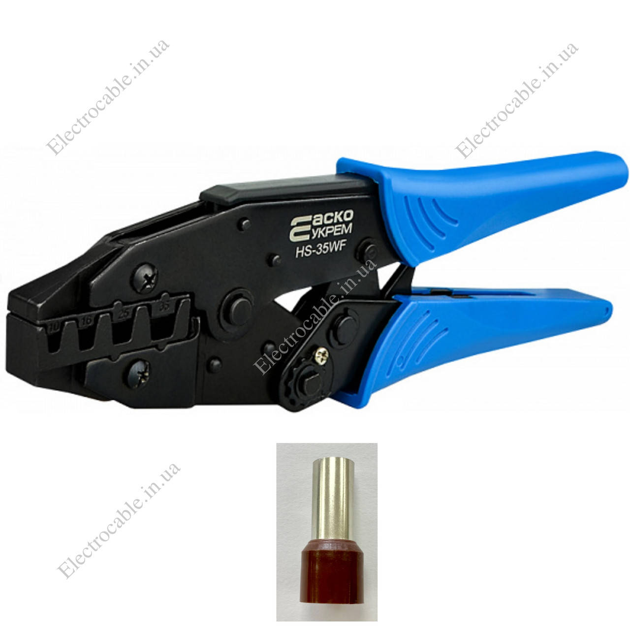 

HS-35WF обжимной инструмент для трубчатых наконечников 10-35 мм2