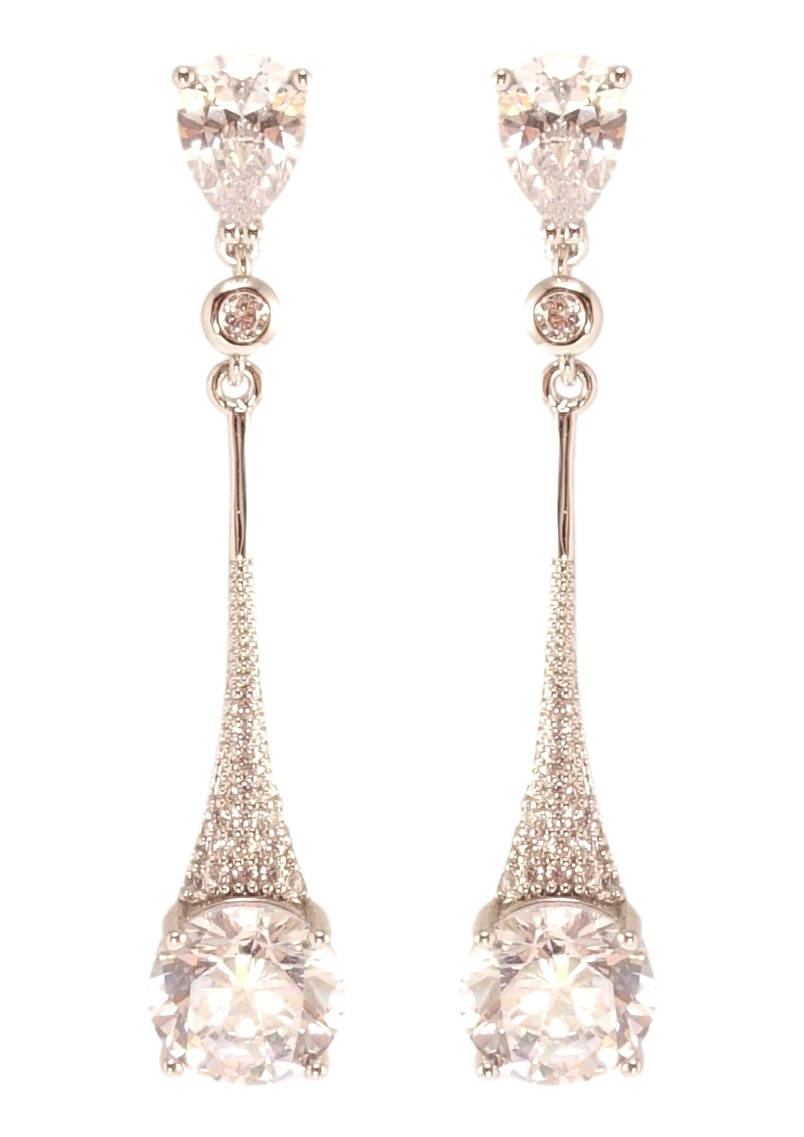 

Серьги Xuping QQMM Родий игла серебро 925 гвоздики (пусеты) "Изящные кристальные подвески"