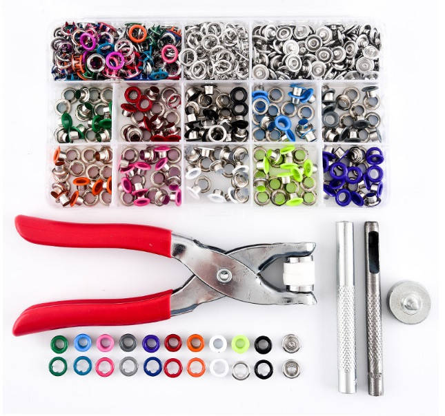 

Набор для установки кнопок 9,5 мм и люверсов 5 мм фурнитура из 3 частей