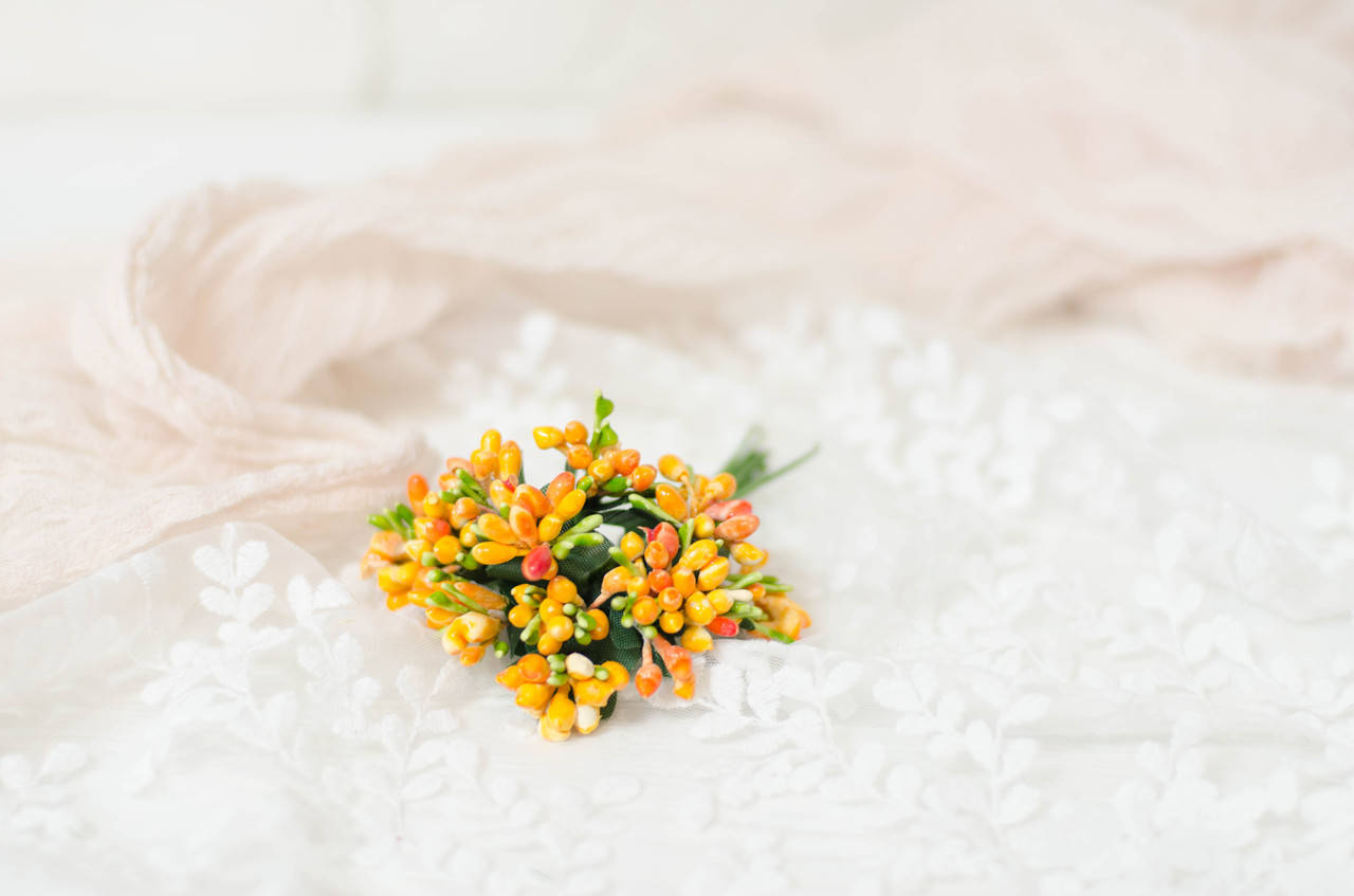 

Добавка "сложные тычинки крупные микс " 10-12 шт/уп. желто-оранж