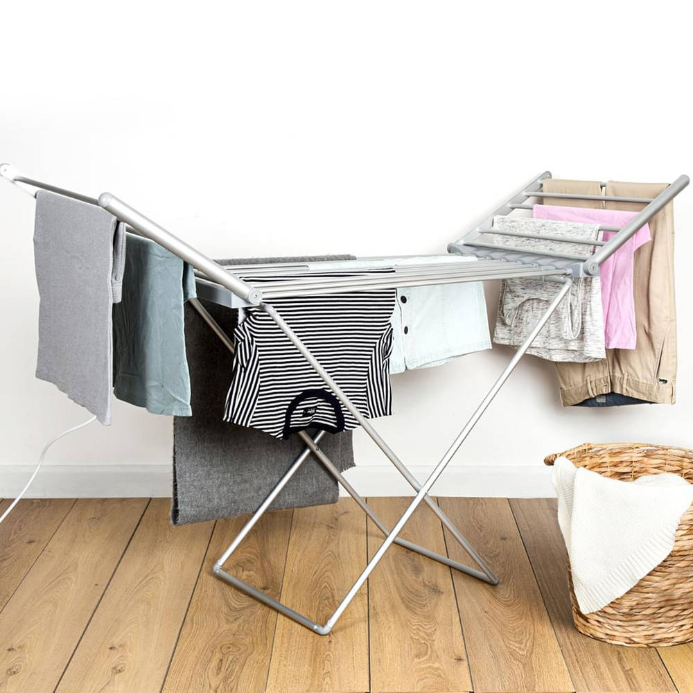 

Электросушилка для белья 146×54×73 см 240 Вт напольная раскладная BESSER 10292 / Электрическая сушилка