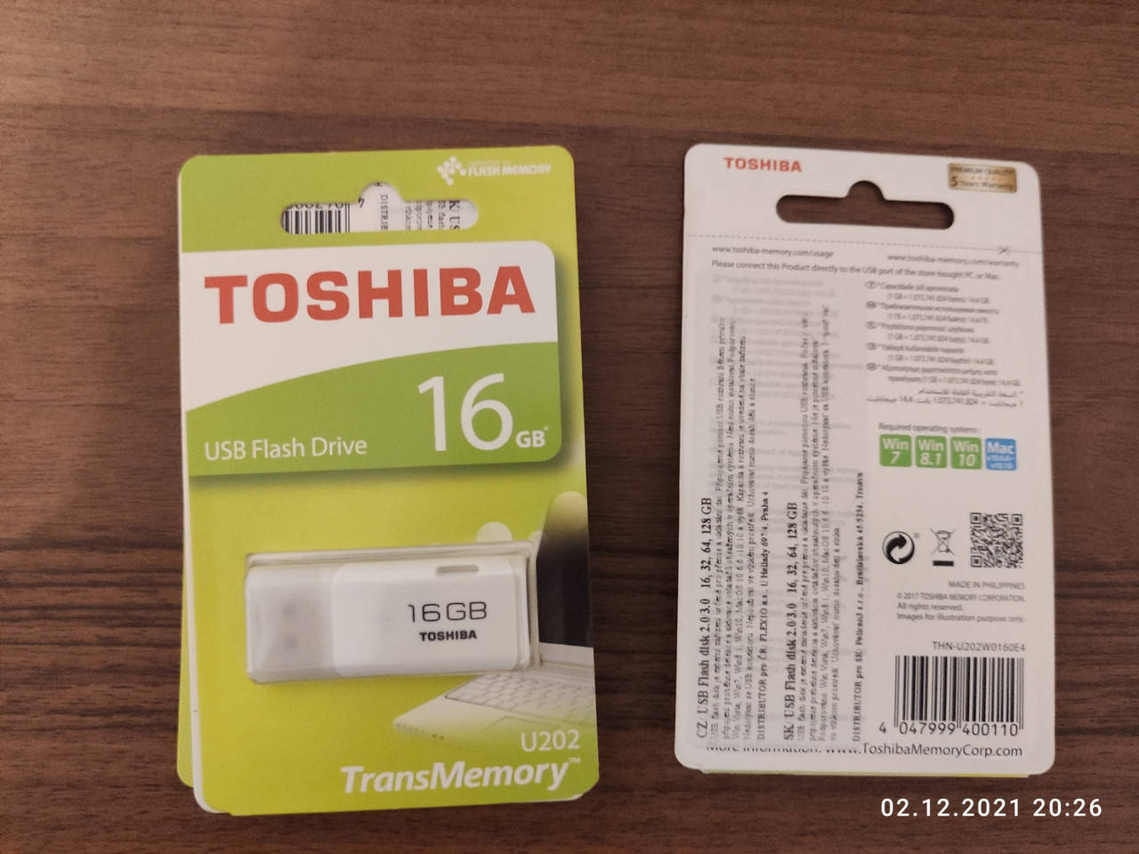 

Флэш-накопители USB Toshiba TransMemory U202