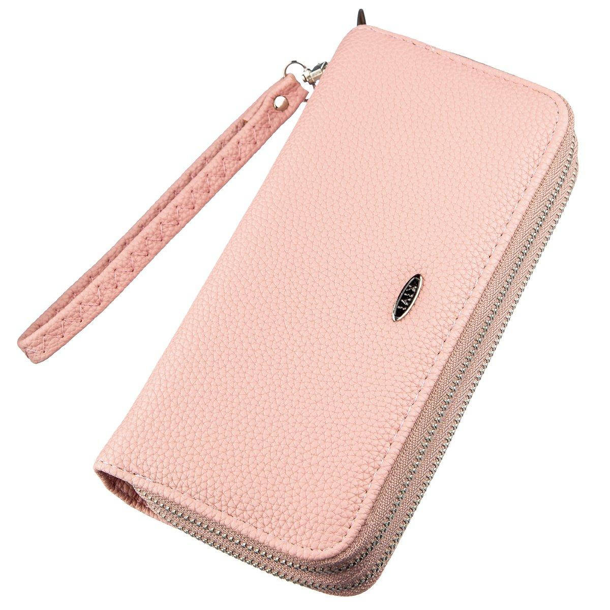 

Кошелек женский из зернистой экокожи KIVI 19048 Розовый