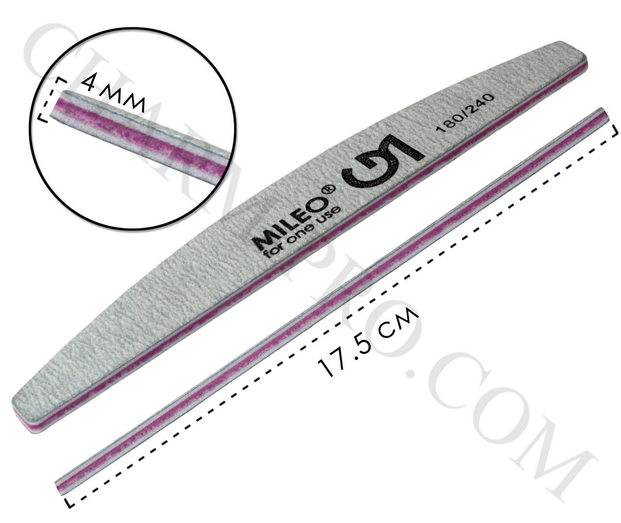 

Пилочка MILEO professional 180/240 Грит (черная)