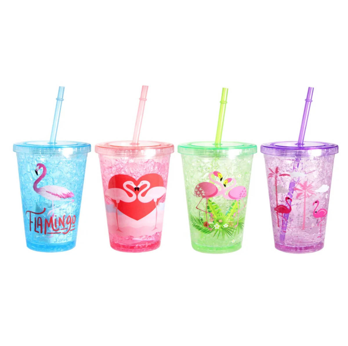 

Стакан с трубочкой Olens Фламинго 16092-3 450 мл, Разные цвета