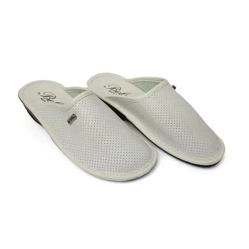 

Медицинские тапочки Белста эко-кожа белые закрытые 38 (23-23,5 см), Белый