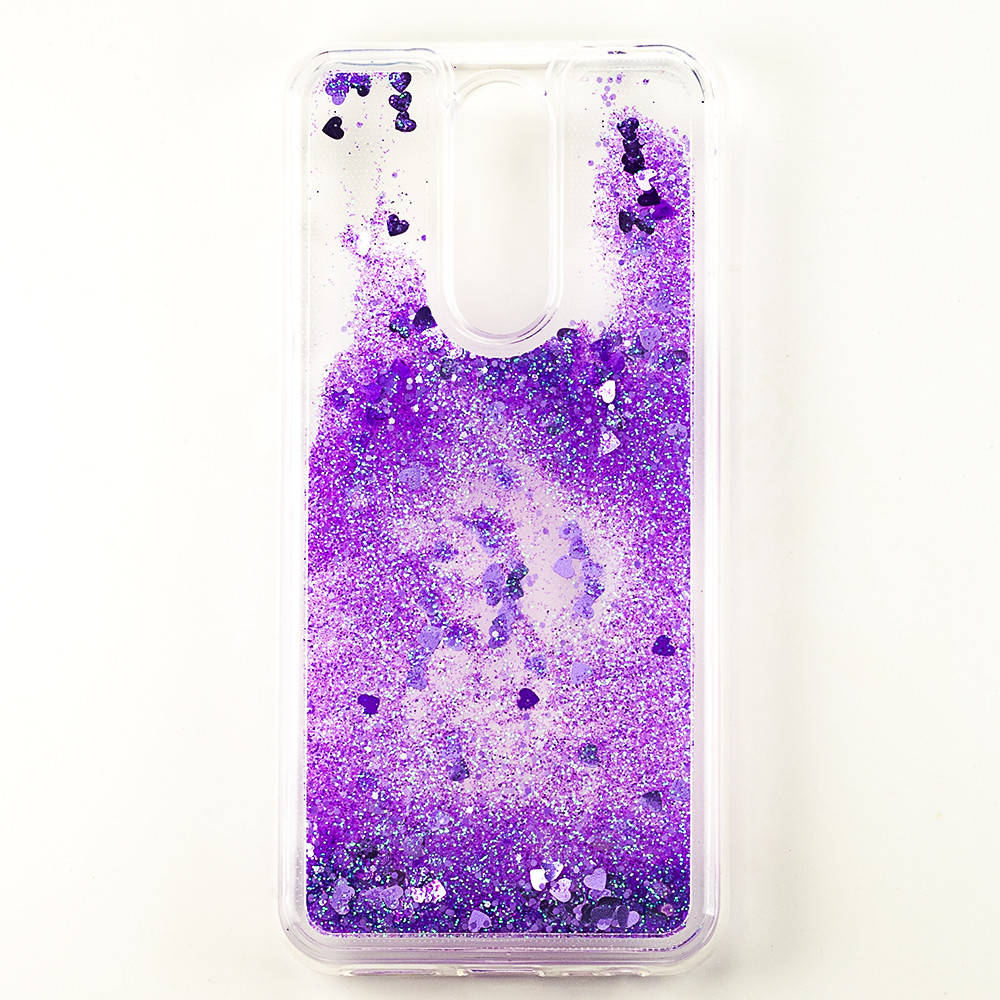 

Чехол Glitter для Xiaomi Redmi 8A Бампер Жидкий блеск Фиолетовый